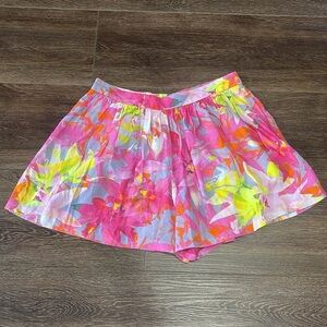 Trina Turk Floral Shorts Skirt Style Back Zip Size